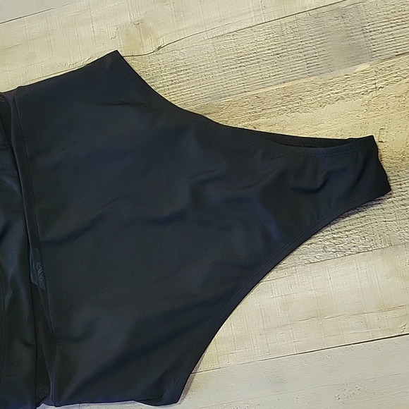 Women's Black One Piece Swimsuit Sheer Mesh Tummy Control Swimsuit - Picture 6 of 11